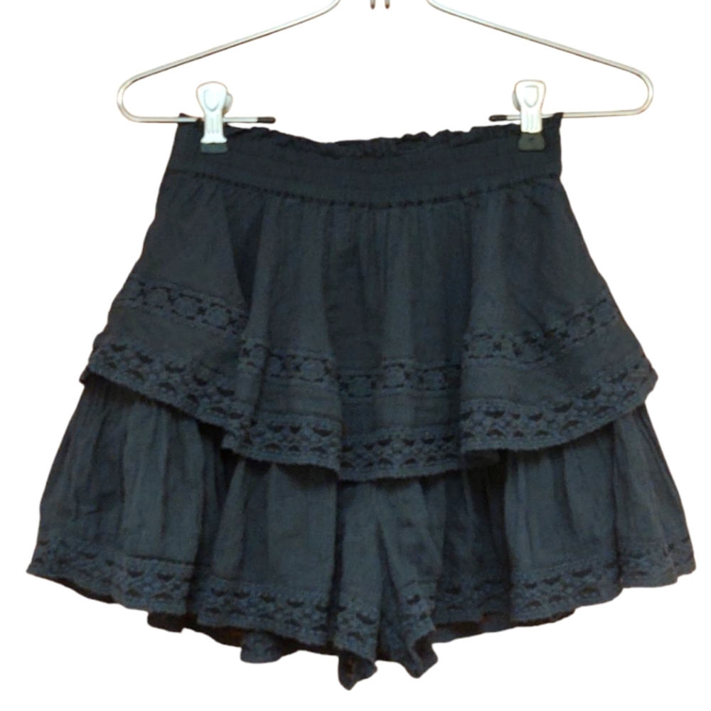 EUC American Eagle Elegant Black Layered Shorts XS